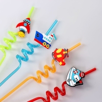 Трубочки для коктейля &laquo;Транспорт&raquo;, набор 4 шт., МИКС