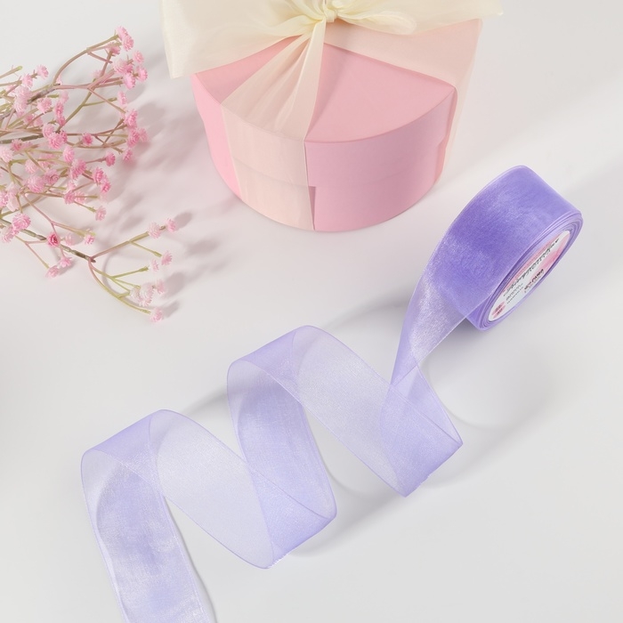 Лента капроновая, 40 мм, 20 &plusmn; 1 м, цвет фиалковый №319