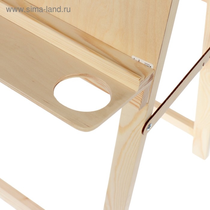 Мольберт тип &laquo;Хлопушка&raquo;, 100 х 50 х 55 см, планшет 50 х 50 см, полка с двумя подстаканниками, неокрашенное дерево, Calligrata