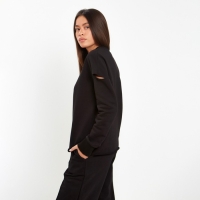 Свитшот женский с разрезами MIST размер 40-42, цвет чёрный Свитшот женский с разрезами MIST размер 40-42, цвет чёрный