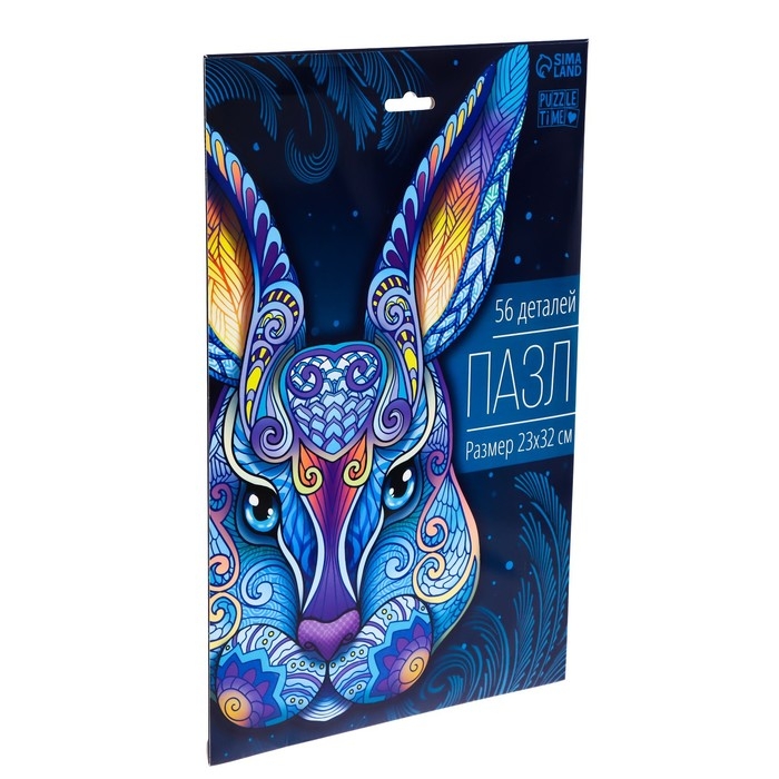 Фигурный пазл &laquo;Заяц&raquo;, на подложке, 56 деталей