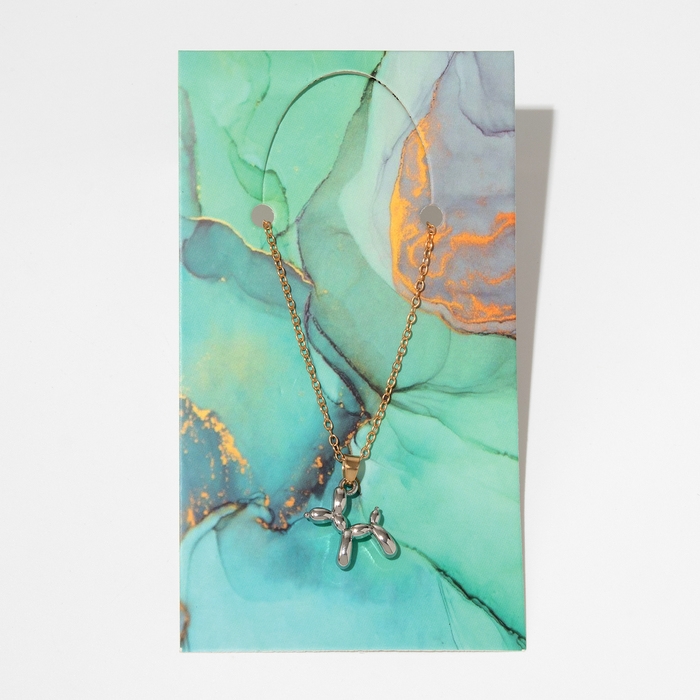 Кулон &laquo;Собачка&raquo; игрушечная, цвет серебро в золоте, 45 см