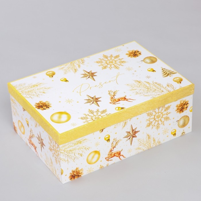 Набор коробок подарочных 15 в 1 &laquo;С Новым годом&raquo;, 12 х 7 х 4 см - 46,6 х 35,2 х 17.5 см, Новый год