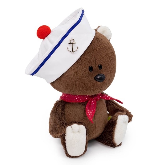 Мягкая игрушка &laquo;Медведь Федот&raquo;, в морском берете с якорем, 15 см
