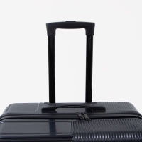 Чемодан большой 84 л (L), отдел на молнии, кодовый замок, цвет чёрный