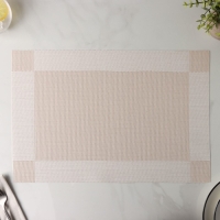 Салфетка сервировочная на стол Доляна &laquo;Шахматы&raquo;, 45&times;30 см, цвет бежевый