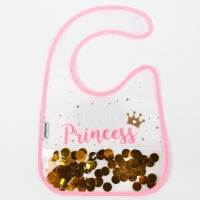 Нагрудник для кормления «Little» непромокаемый на липучке, внутри с конфетти, виды МИКС Нагрудник для кормления «Little» непромокаемый на липучке, внутри с конфетти, виды МИКС