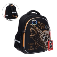 Рюкзак каркасный Grizzly, 36 х 28 х 20 см, с картхолдером, светодиодная подсветка, чёрный Рюкзак каркасный Grizzly, 36 х 28 х 20 см, с картхолдером, светодиодная подсветка, чёрный