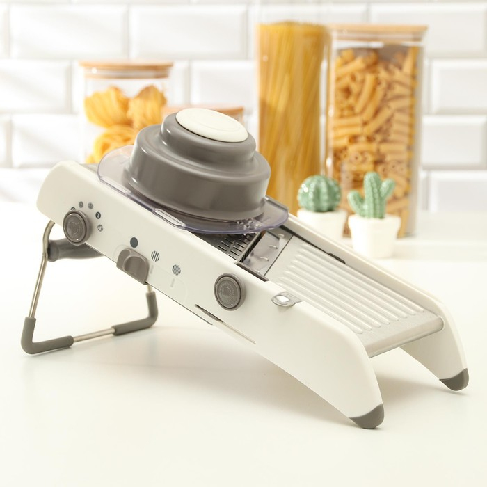 Овощерезка Magistro Stormy, с контролируемым углом нарезания, нержавеющая сталь, 35&times;15&times;14 см, цвет белый