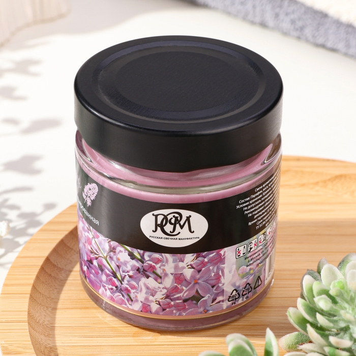 Свеча в банке ароматическая Свеча в банке ароматическая "Сирень", 25 ч