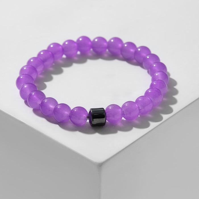 Браслет ассорти &laquo;Друиды&raquo; мелирий, цвет серо-фиолетовый, шар №8