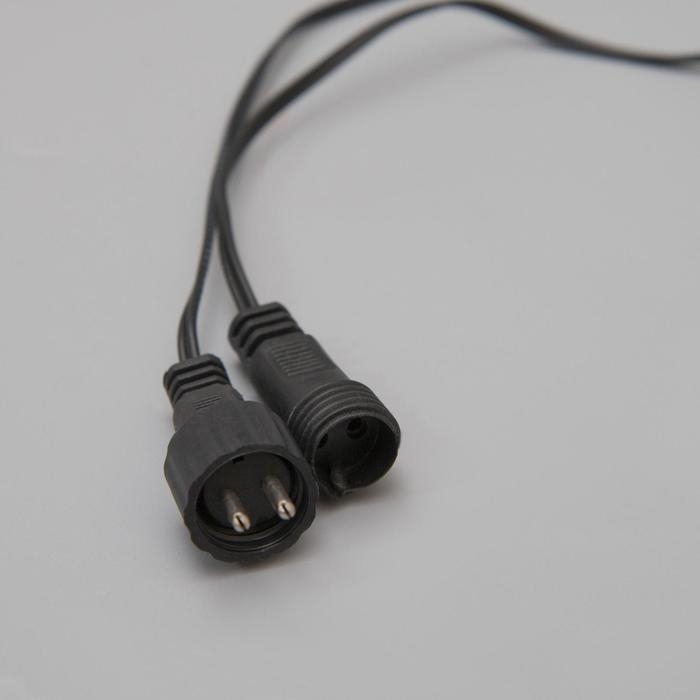 Гирлянда &laquo;Клип-лайт&raquo; 100 м, IP44, УМС, тёмная нить, 1000 LED, свечение синее, 8 режимов, 24 В, без БП