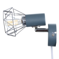 Бра с переключателем на проводе "Виола" Е14 40Вт синий 13х10х18см