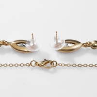 Гарнитур 2 предмета: серьги, кулон &laquo;Калейдоскоп&raquo;, цвет красно-белый в золоте, 48 см