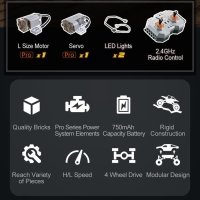 Конструктор радиоуправляемый &laquo;Монстртрак&raquo;, 699 деталей