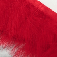 Тесьма с перьями марабу, 8-10 см, 5 &plusmn; 0,5 м, цвет красный