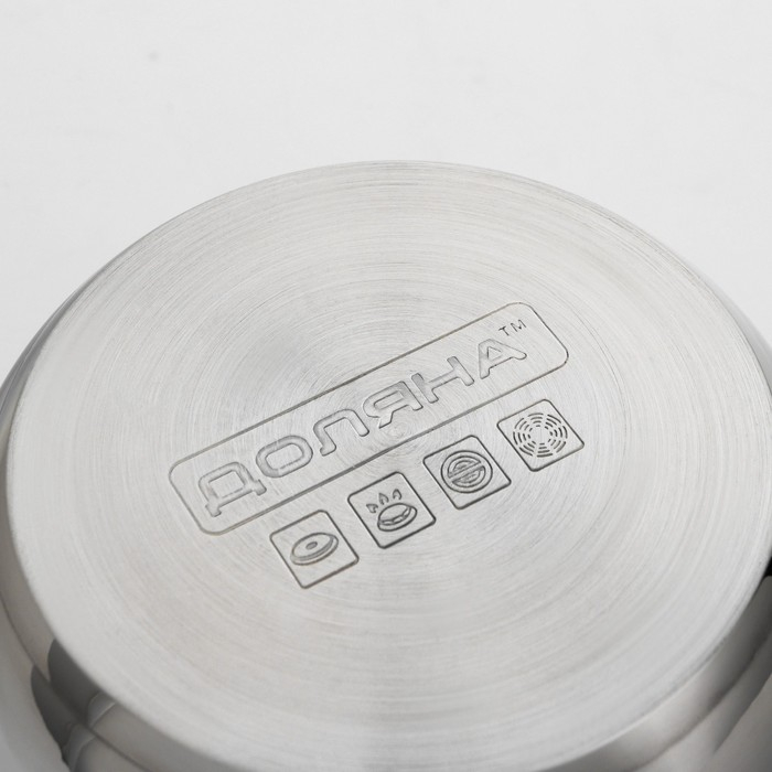 Кастрюля из нержавеющей стали Доляна «Чёрная ночь», 1,5 л, с крышкой Кастрюля из нержавеющей стали Доляна «Чёрная ночь», 1,5 л, с крышкой