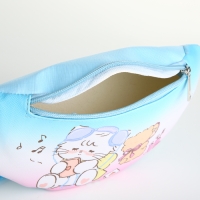 Сумка поясная детская на молнии, цвет голубой/розовый Сумка поясная детская на молнии, цвет голубой/розовый