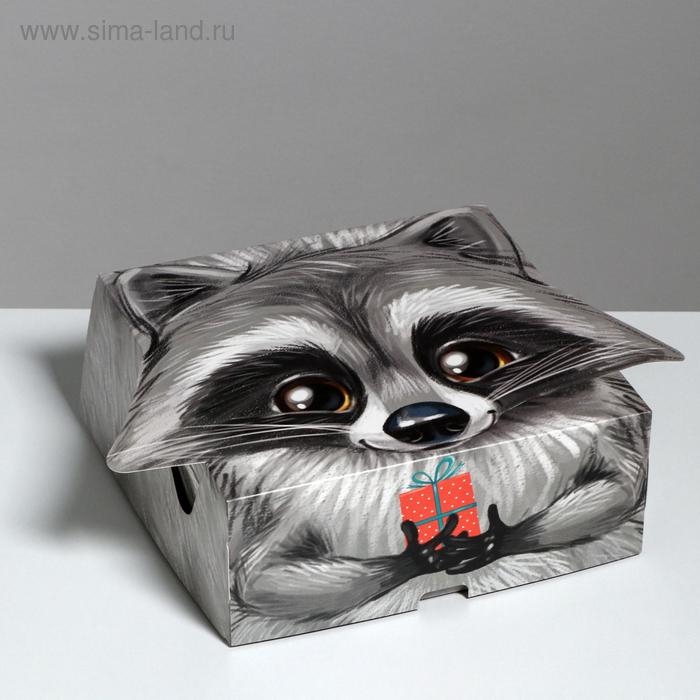 Коробка подарочная складная, упаковка, &laquo;Енотик&raquo;, 25 х 25 х 10 см