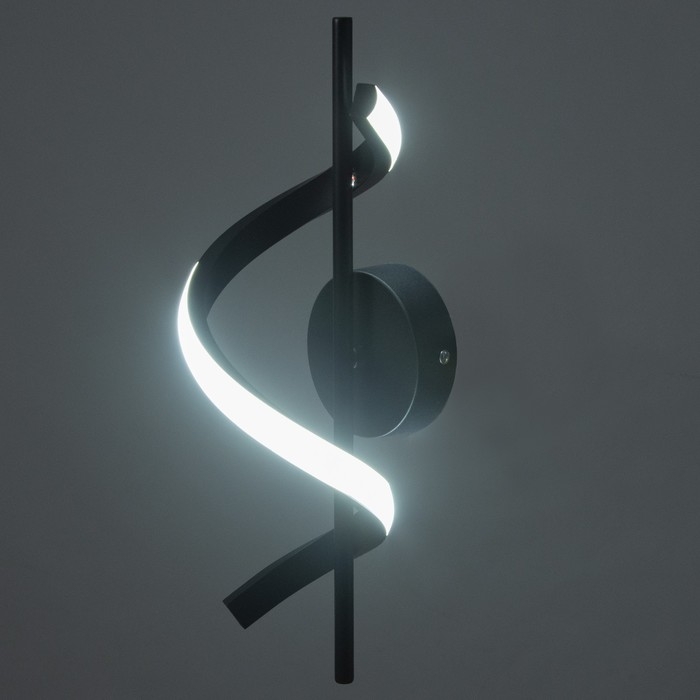 Бра Бра "Спираль" LED 16Вт 6000К черный 12х40 см