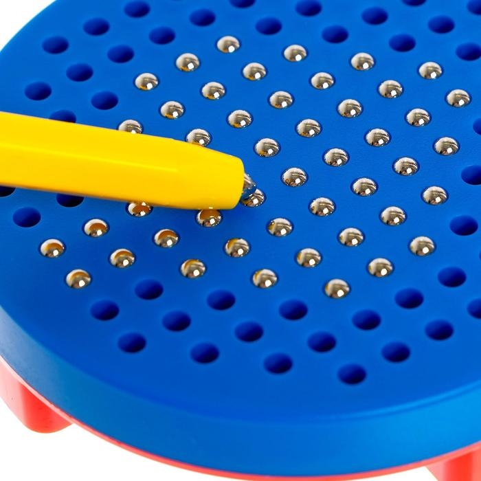 Планшет обучающий &laquo;Магнитное рисование&raquo;, 120 отверстий, с креплением на обороте, цвет голубой