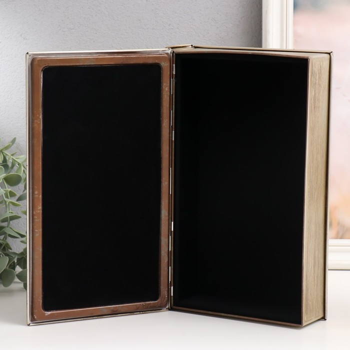 Шкатулка-книга металл, кожзам "Ван Гог. Горе длится вечно" 26х16х5 см