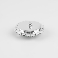 Пуговица декоративная, d = 30 мм, цвет серебряный/чёрный Пуговица декоративная, d = 30 мм, цвет серебряный/чёрный