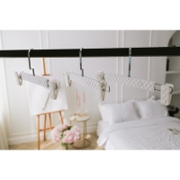 Вешалки для брюк и юбок LaDо́m Eliot, 29&times;15 см, 3 шт, с зажимами, цвет белый