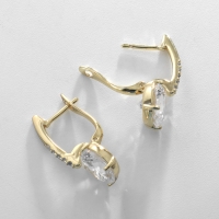 Серьги со стразами XUPING ясность, цвет белый в золоте Серьги со стразами XUPING ясность, цвет белый в золоте