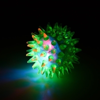 Мяч светящийся мини для кошек, TPR, 3,5 см, жёлтый Мяч светящийся мини для кошек, TPR, 3,5 см, жёлтый