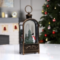 Светодиодная фигура «Фонарь со снеговиком» 10.2 × 23 × 5.8 см, пластик, батарейки ААх3 (не в комплекте), USB, свечение тёплое белое Светодиодная фигура «Фонарь со снеговиком» 10.2 × 23 × 5.8 см, пластик, батарейки ААх3 (не в комплекте), USB, свечение тёплое белое