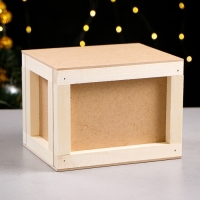 Подарочная коробка "Бандероль" деревянная с гвоздями и веревкой 20×16×15 см Подарочная коробка "Бандероль" деревянная с гвоздями и веревкой 20×16×15 см