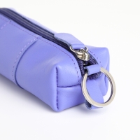 Ключница карманная на молнии, TEXTURA, длина 12,5 см, кольцо, цвет лиловый Ключница карманная на молнии, TEXTURA, длина 12,5 см, кольцо, цвет лиловый