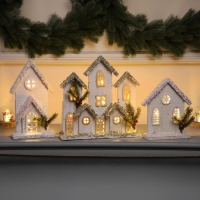 Фигура деревянная "Домик белый", 16х22х6 см, 3 LED, батарейки AAx2 (не в комплекте), свечение теплое белое Фигура деревянная "Домик белый", 16х22х6 см, 3 LED, батарейки AAx2 (не в комплекте), свечение теплое белое