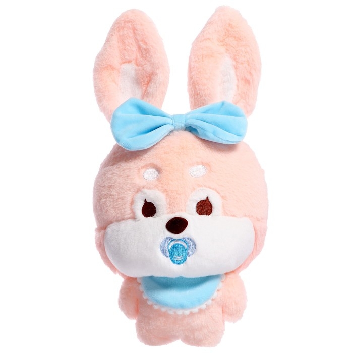 Мягкая игрушка &laquo;Зайка&raquo; с бантиком, 20 см, цвет персиковый