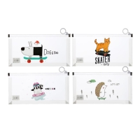 Папка-конверт на молнии формат А6, 180мкр, с рисунком"Звери на скейтборде и сноуборде", МИКС Папка-конверт на молнии формат А6, 180мкр, с рисунком"Звери на скейтборде и сноуборде", МИКС