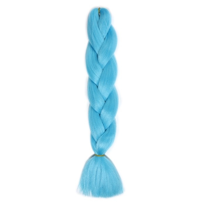 ZUMBA Канекалон однотонный, гофрированный, 60 см, 100 гр, цвет ярко-голубой(#AY31)