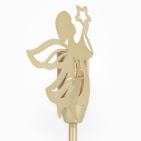 Подсвечник новогодний  &laquo;Новый год: Ангел, зол., 7,4 х 15,3 см, диам. под свечу 2,2 см