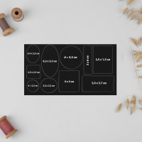 Набор заплаток для верхней одежды, клеевые, лист 10 &times; 18 см, 10 шт, цвет чёрный