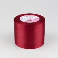 Лента атласная, 75 мм &times; 23 &plusmn; 1 м, цвет вишнёвый №37