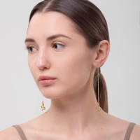 Новый год! Символ года 2025! Серьги висячие &laquo;Цепочки&raquo; змейки, цвет золото, 11 см