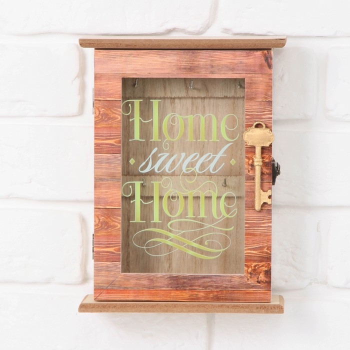 Ключница с дверкой Ключница с дверкой "Home sweet home", 5,5 х 18 х 24 см