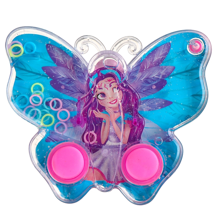 Водная игра с колечками &laquo;Бабочка&raquo;, цвет голубой