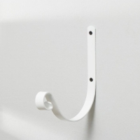 Кронштейн для кашпо, кованый, 18 см, металл, белый Кронштейн для кашпо, кованый, 18 см, металл, белый