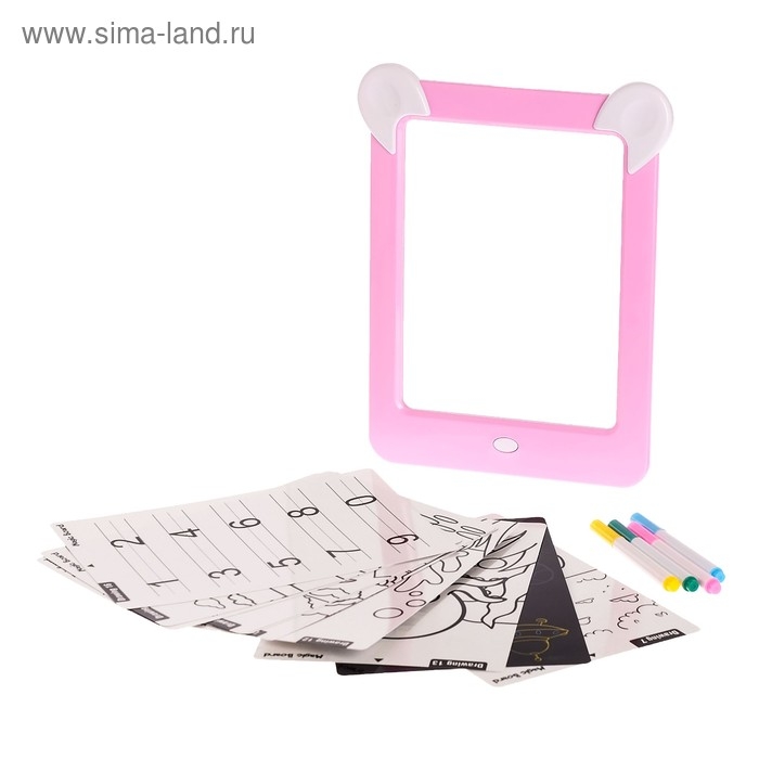 Планшет для рисования 3D &laquo;Зайка&raquo;, с ручками и карточками, цвет МИКС