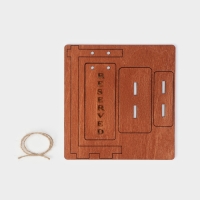 Табличка настольная на подставке Доляна Reserved, фанера, 15&times;7&times;4,5 см, цвет тёмный