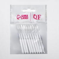 Щёточки - мини для бровей и ресниц, набор - 10 шт, 7 &times; 0,5 см, цвет белый