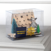 Светодиодная фигура «Дом с оленем» 11 × 15 × 3 см, дерево, батарейки LR41х3 (в комплекте), свечение тёплое белое Светодиодная фигура «Дом с оленем» 11 × 15 × 3 см, дерево, батарейки LR41х3 (в комплекте), свечение тёплое белое