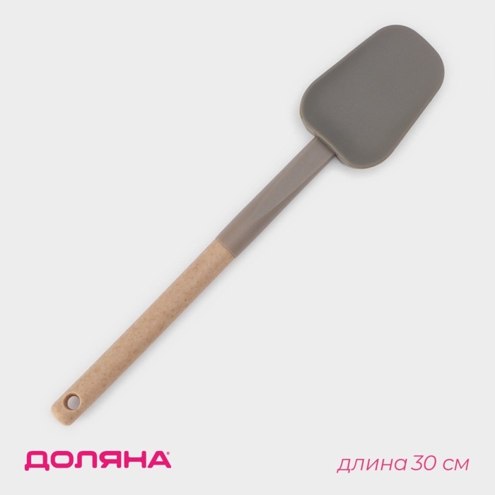 Лопатка Доляна &laquo;Стоун&raquo;, силикон, 30&times;6,5 см, цвет серый