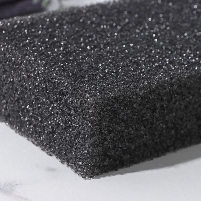 Губка для тела &laquo;Секрет красоты&raquo;, жёсткая, антицеллюлитная, цвет черный